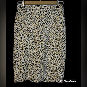 Anthropologie Maeve Leopard Print Pencil Skirt